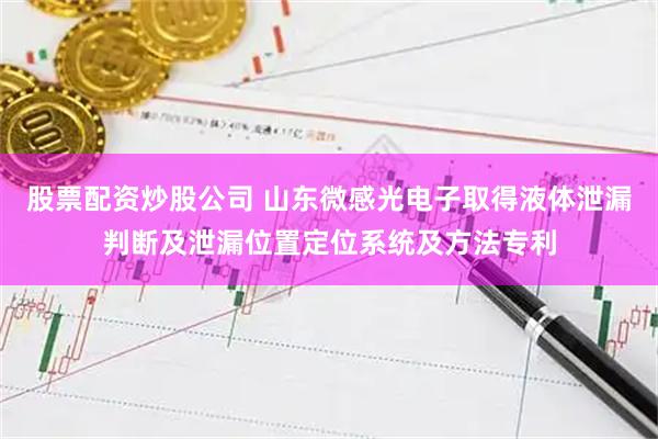 股票配资炒股公司 山东微感光电子取得液体泄漏判断及泄漏位置定位系统及方法专利