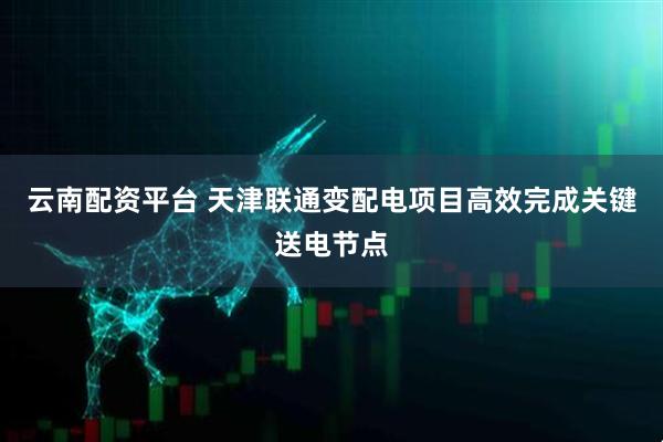 云南配资平台 天津联通变配电项目高效完成关键送电节点